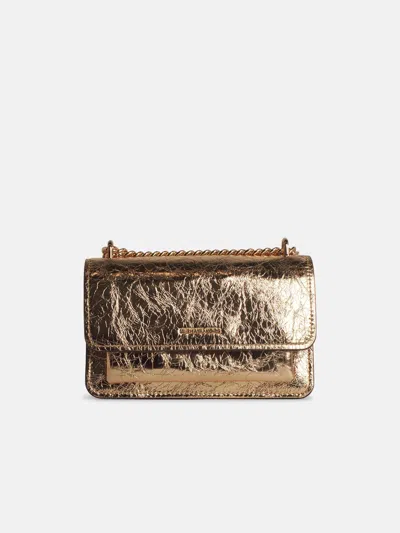 Michael Michael Kors 'claire' Gold Leather Crossbody Bag