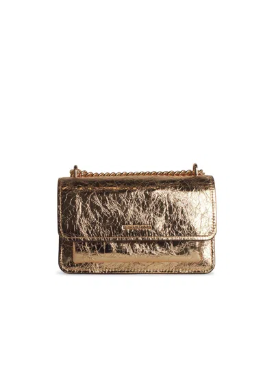 Michael Michael Kors Claire Gold Leather Crossbody Bag