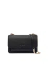 Michael Kors Claire Large Shoulder Bag In Black Leather In Black