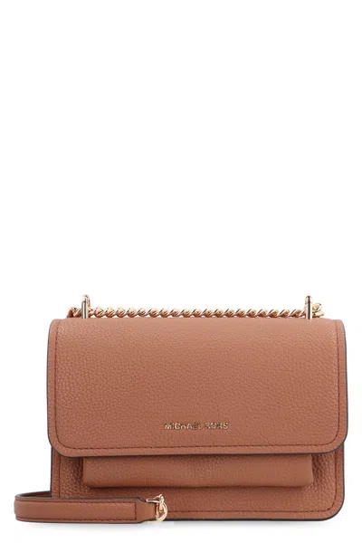 Michael Michael Kors Claire Leather Crossbody Bag In Green