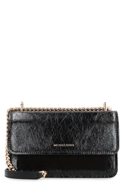 Michael Michael Kors Claire Leather Shoulder Bag In Black