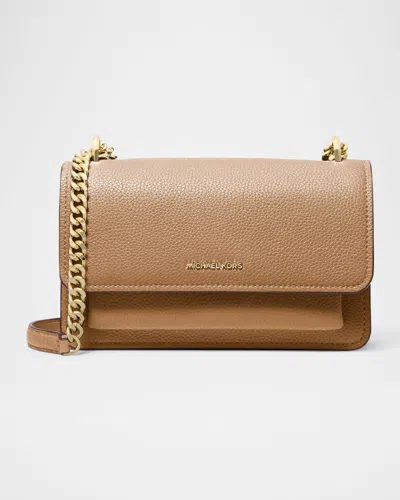 Michael Michael Kors Claire Leather Shoulder Bag In Husk