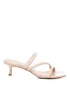Michael Michael Kors Square-toe Three-band Sandals In Nude & Neutrals