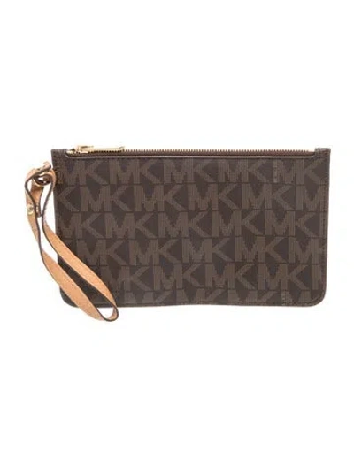 Pre-owned Michael Michael Kors Clutch In Brown