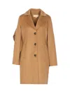 Michael Michael Kors Single-breasted Coat In Brown
