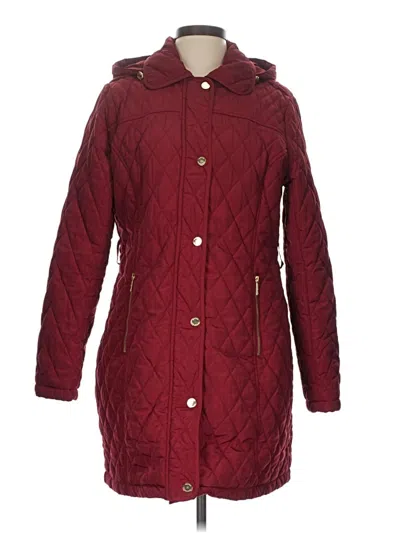 Pre-owned Michael Michael Kors Coat In Burgundy
