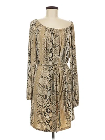Pre-owned Michael Michael Kors Cocktail Dress In Tan