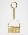 Michael Michael Kors Colby Bag Charm In Pale Gold