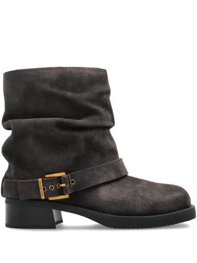 Michael Michael Kors Colby Leather Boots In Black