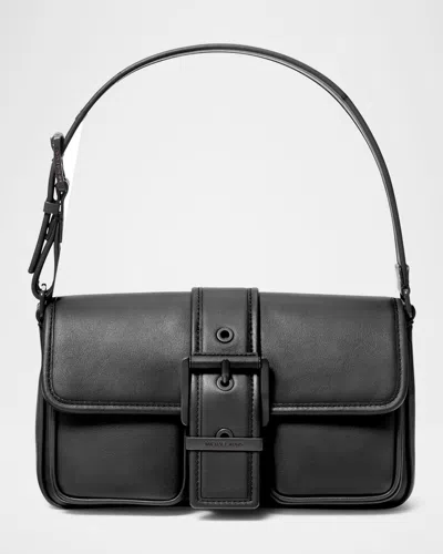 Michael Michael Kors Colby Medium Buckle Leather Shoulder Bag