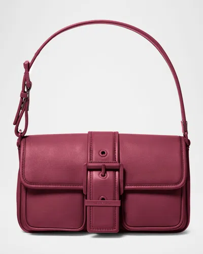Michael Michael Kors Colby Medium Buckle Leather Shoulder Bag