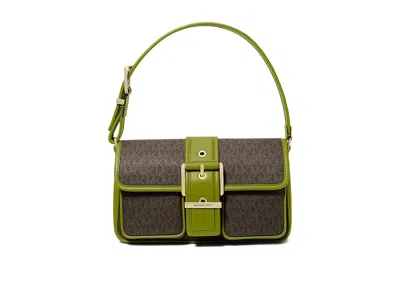 Michael Michael Kors Colby Medium Shoulder Handbags Meadow Green: One Size