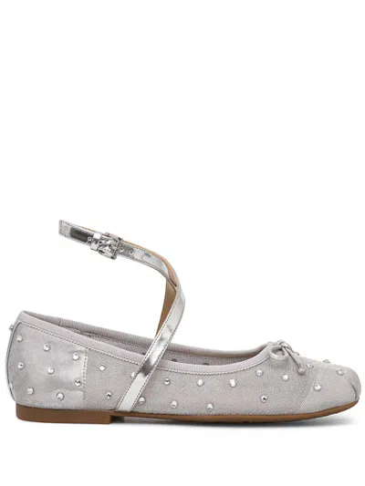 Michael Michael Kors Collette Ballet Flats In Silver