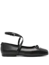 Michael Michael Kors Ballerine Collette In Pelle Nera Donna
