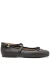 Michael Michael Kors Bow-detailed Ballet Flats In Chocolate