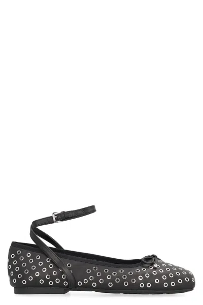 MICHAEL MICHAEL KORS COLLETTE FLEX LEATHER BALLET FLATS
