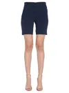 Michael Michael Kors Compact Text Shorts In Blue