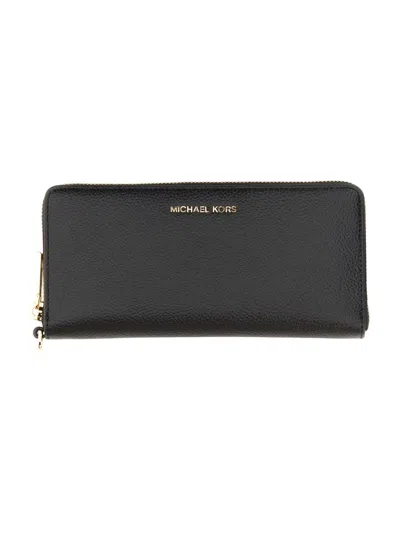 Michael Michael Kors Continental Jet Set Travel Wallet In Black