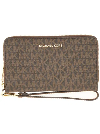 Michael Michael Kors Continental Large Wallet In Brown