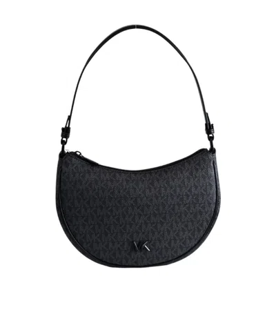 Michael Michael Kors Conv Zip Shoulder Bag In Black