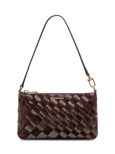 Michael Michael Kors Convertible Wristlet Crossbody Bag In Chocolate