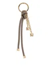 Michael Michael Kors Cord Keychain In Neutral