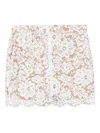 Michael Michael Kors Corded-lace Mini Skirt In 白色