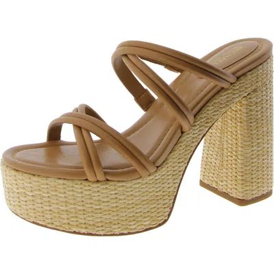 Michael Michael Kors Corrine Platform Womens Faux Leather Open Toe Platform Sandals In Multi