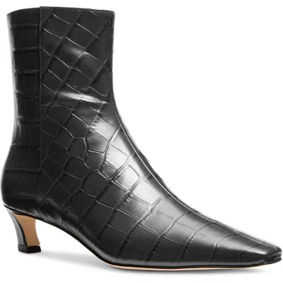 Michael Michael Kors Cosmo Kitten Boot Womens Animal Print Leather Over-the-knee Boots In Black