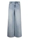 Michael Michael Kors Super Wide Leg Jeans In Blue
