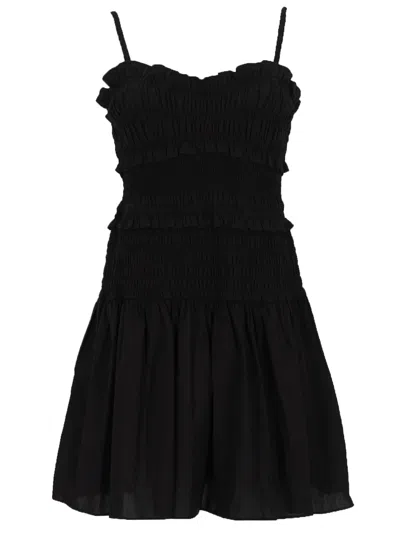 Michael Michael Kors Cotton Mini Dress In Black