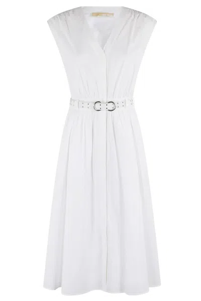 Michael Michael Kors Cotton Poplin Midi Dress