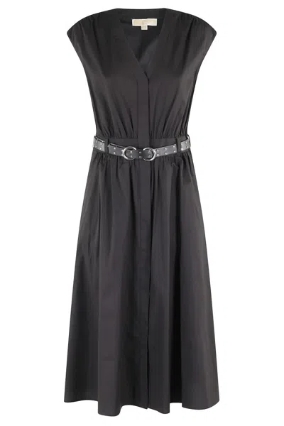 Michael Michael Kors Cotton Poplin Midi Dress