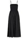 Michael Michael Kors Cotton Smocked Dress In Black