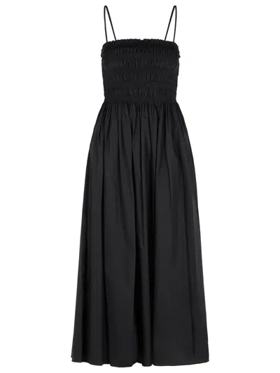 Michael Michael Kors Cotton Smocked Dress In Black