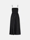 Michael Michael Kors Cotton 'smocked' Dress In Black