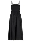 Michael Michael Kors Cotton Smocked Dress In Black