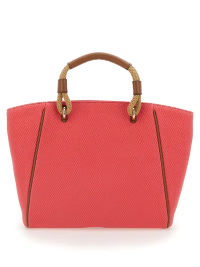 Michael Michael Kors Cotton Tote Bag In Pink
