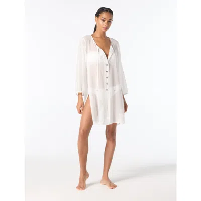 Michael Michael Kors Cover Up Shirt In White