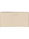 Michael Michael Kors Cow Leather Wallet With Zippered Compartment In Brown