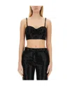 Michael Michael Kors Michael Kors Crepe Bustier Top In Black