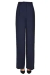 Michael Michael Kors Pleated Wide Leg Pant In Blue