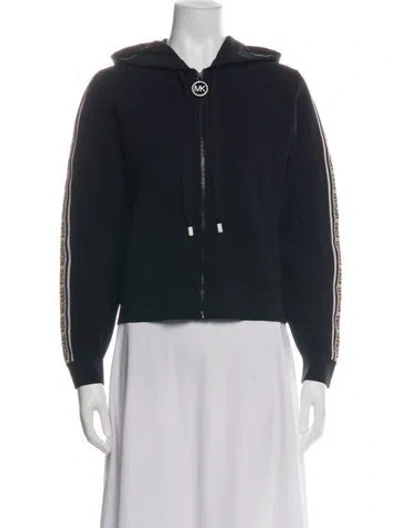Pre-owned Michael Michael Kors Crew Neck Long Sleeve Hoodie In Black