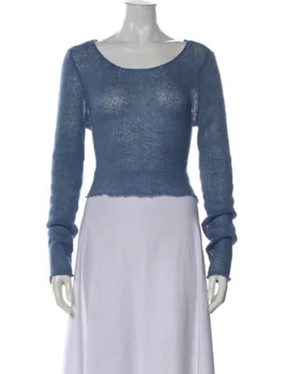 Pre-owned Michael Michael Kors Crew Neck Sweater In Blue