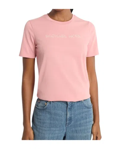 Michael Michael Kors Crew-neck T-shirt In Pink