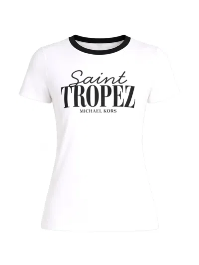Michael Michael Kors Crew-neck T-shirt In White