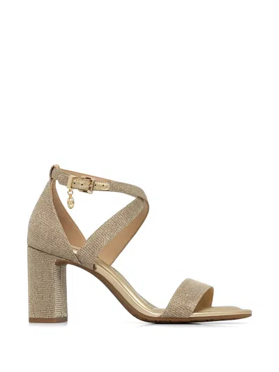 Michael Michael Kors Criss-cross Strap Sandals In Gold