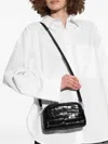 Michael Michael Kors Crocodile-effect Crossbody Bag In Black