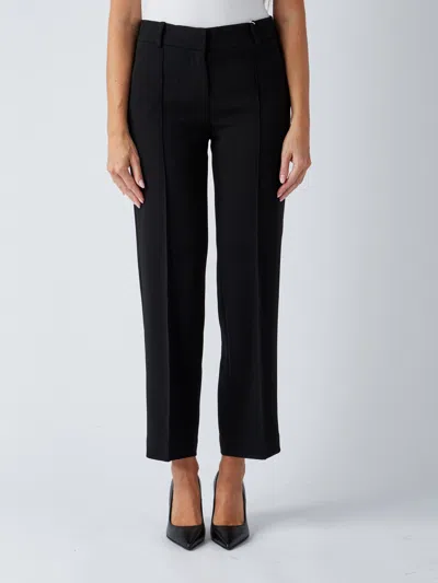 Michael Michael Kors Cropped Straight-leg Trousers In Black
