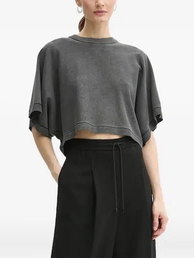 Michael Michael Kors Cropped T-shirt In Green